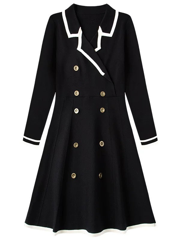 Collared Knit Midi Dress