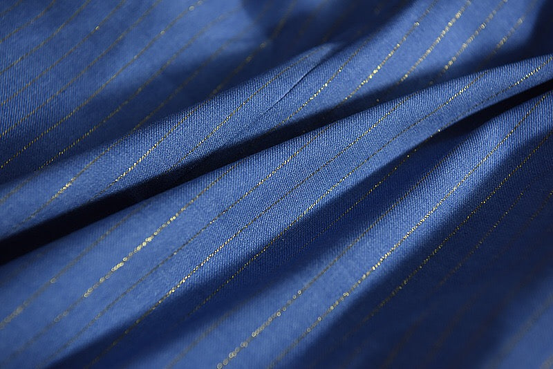 Stripe Sheath Dress W/ Lace