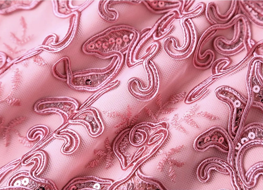 Lace Midi Dress W/ Sequin