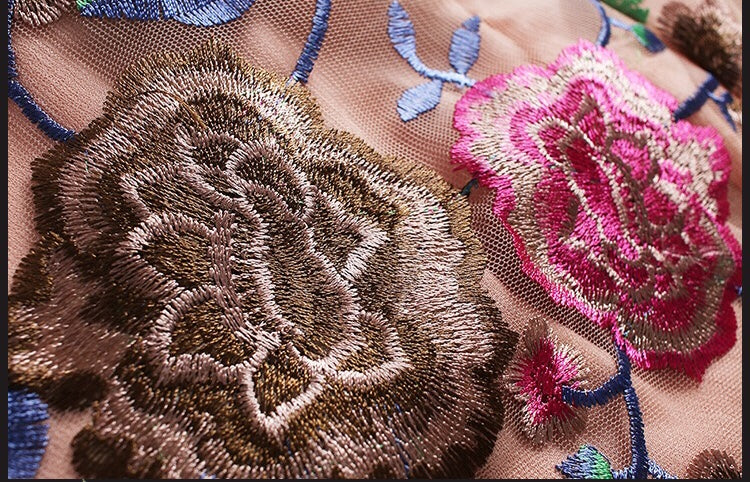 Floral Embroidered Gown