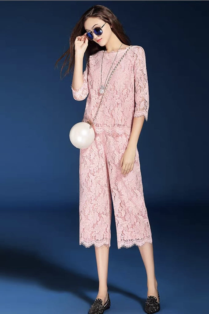 Lace Crop Top and Pants - Dress Album