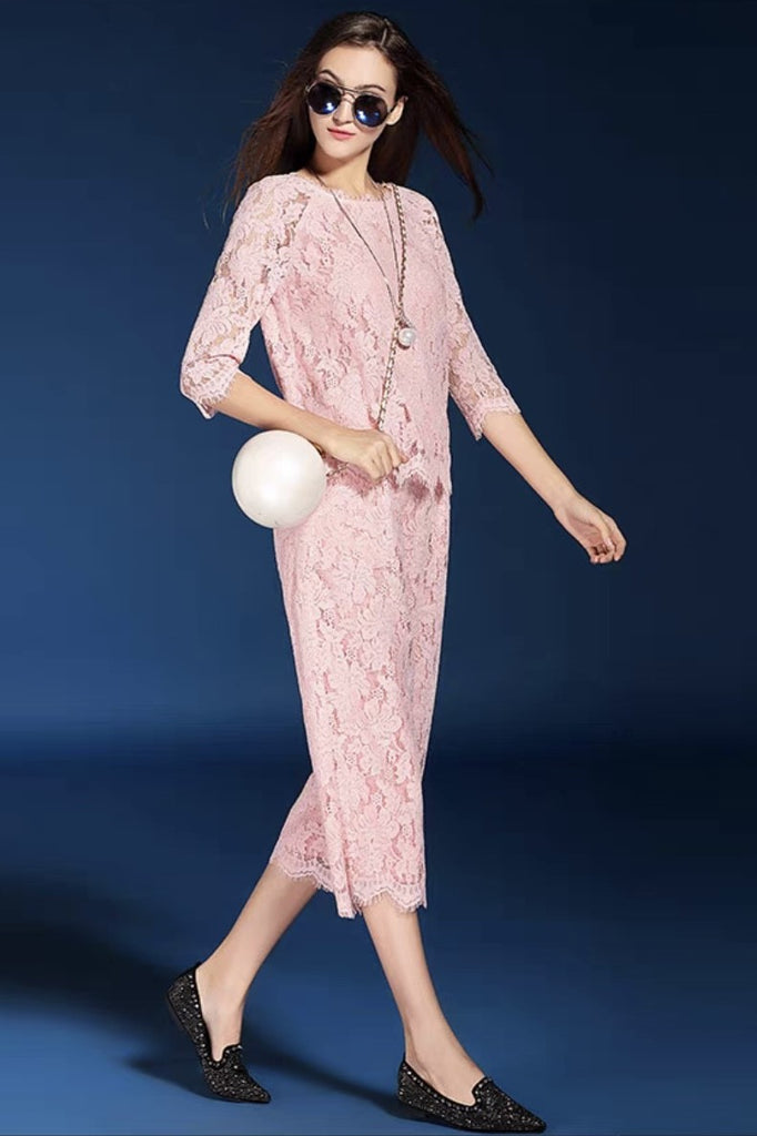 Lace Crop Top and Pants - Dress Album