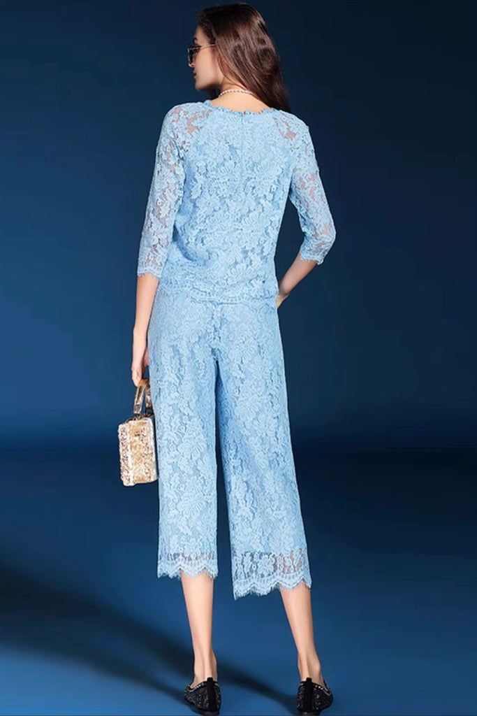 Lace Crop Top and Pants - Dress Album