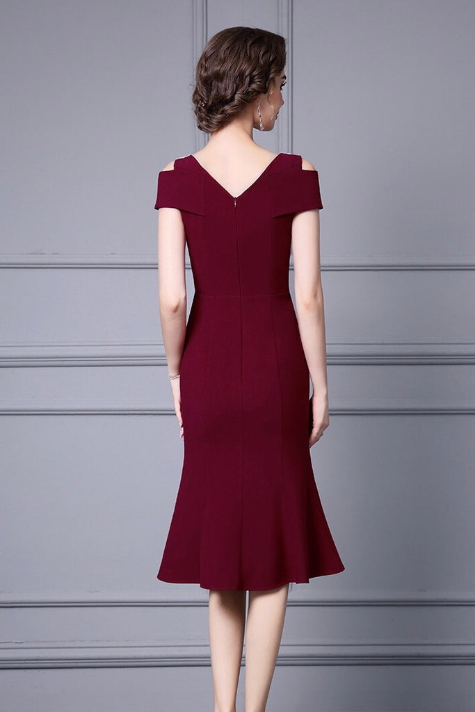 Cold Shoulder Fishtail Dress