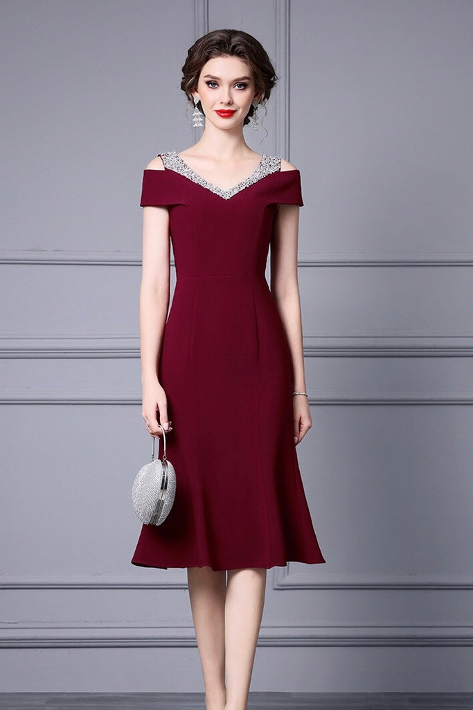 Cold Shoulder Fishtail Dress