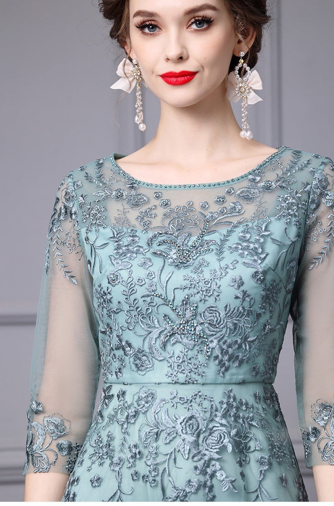 Lace Dress W/ Embroidery