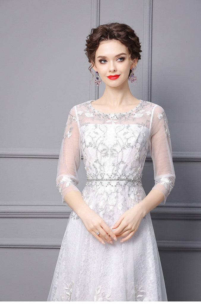 Lace Dress W/ Embroidery