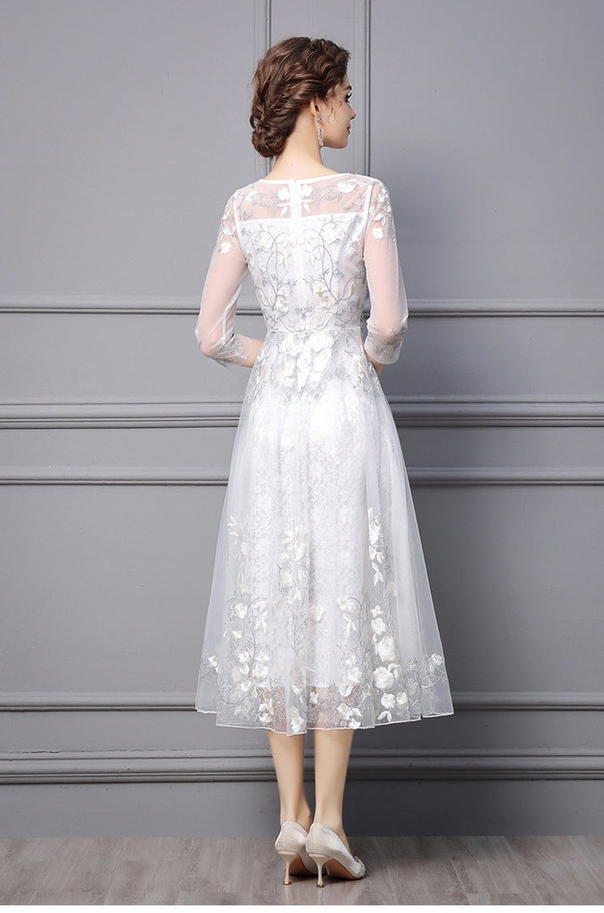 Lace Dress W/ Embroidery