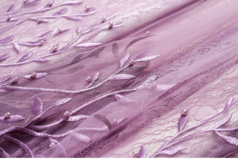 Lace Maxi Dress W/ Beads