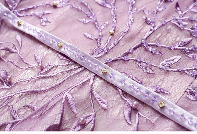 Lace Maxi Dress W/ Beads