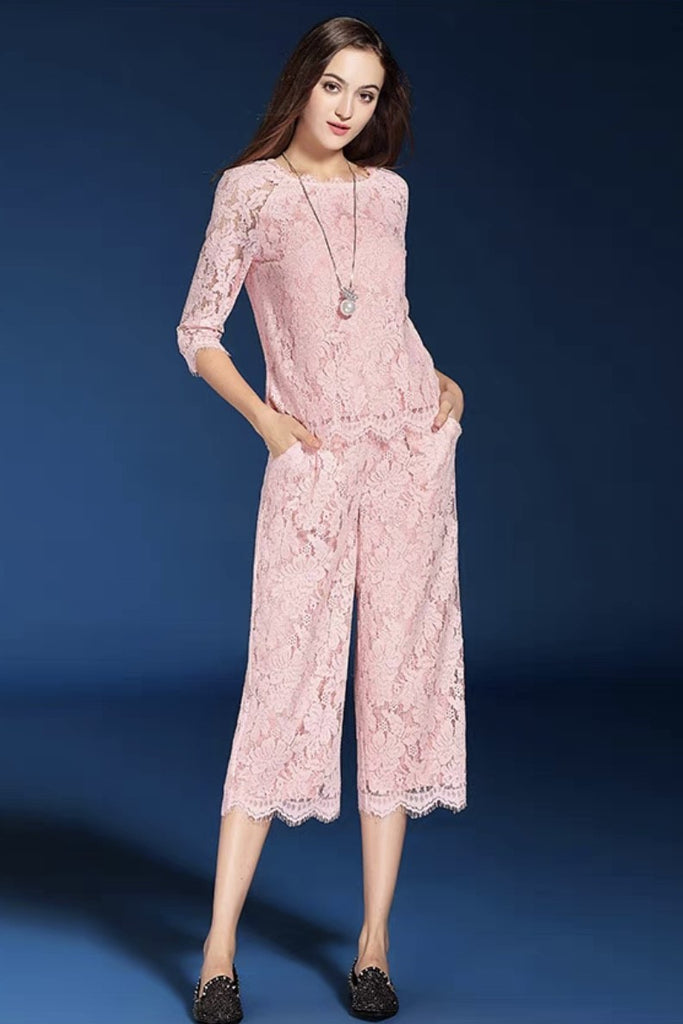 Lace Crop Top and Pants - Dress Album