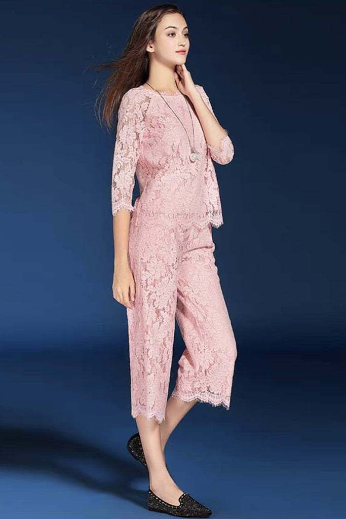 Lace Crop Top and Pants - Dress Album