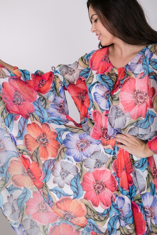 Flowing Floral Hi-Lo Dress