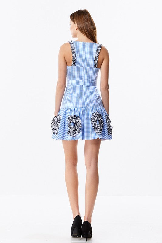 Multi Color Gingham Mini Dress