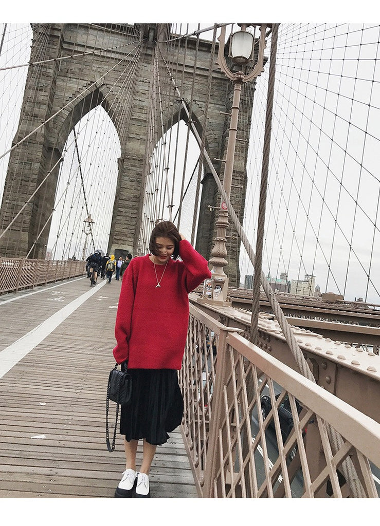 Velvet Pleated Skirt