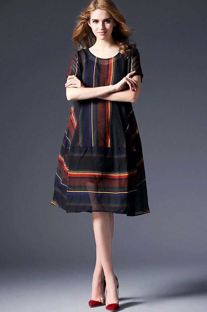 Strap A-Line Dress - Dress Album