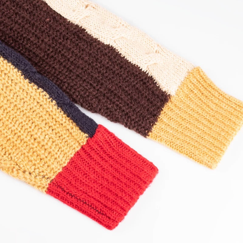 Color Block Wool Sweater