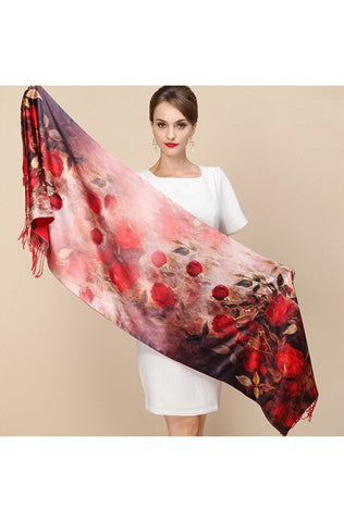 Silk Two Layer Large Scarf