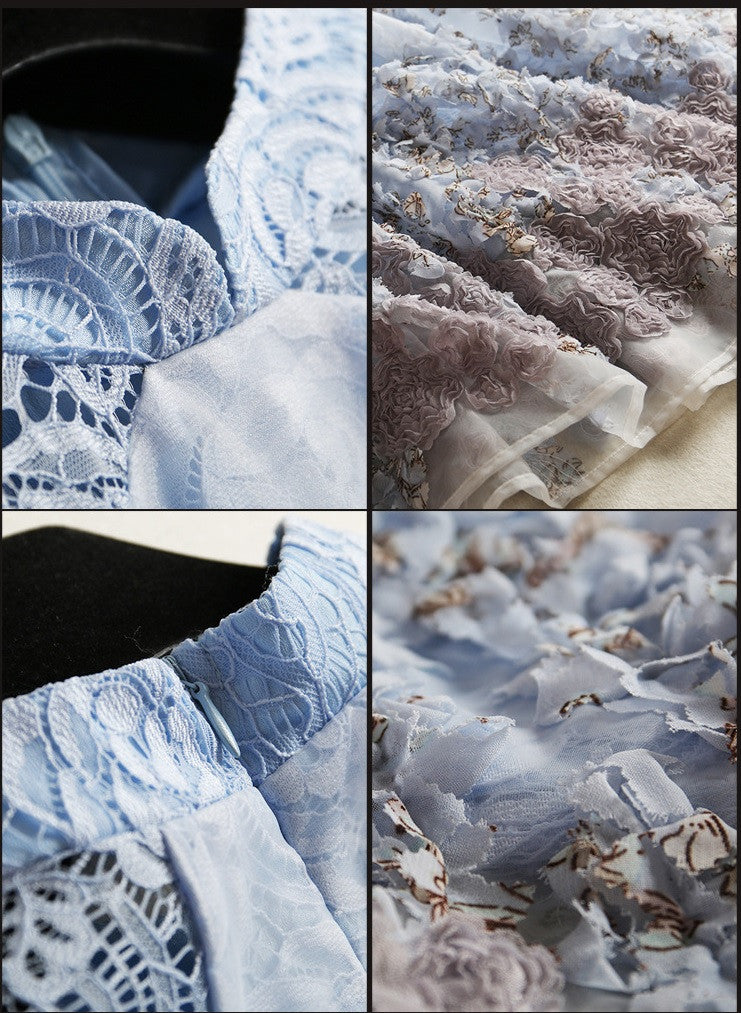 Lace Dress With Flower Detail