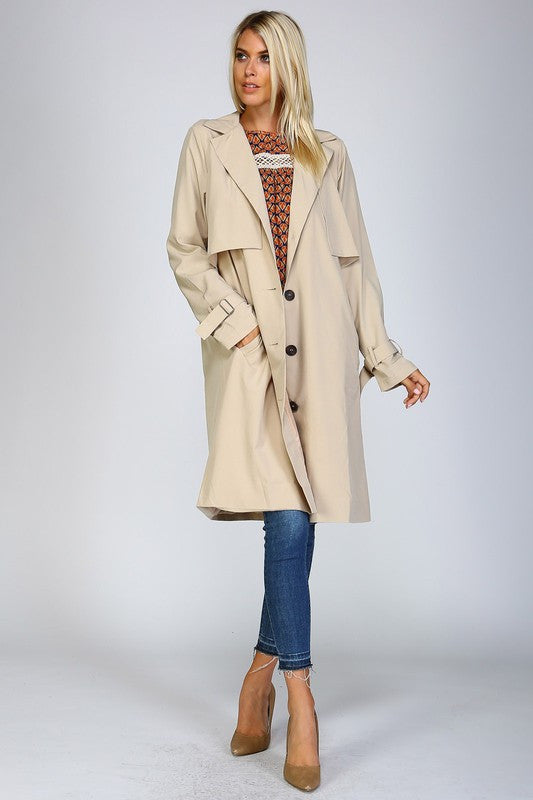 Single Breasted Trench Coat