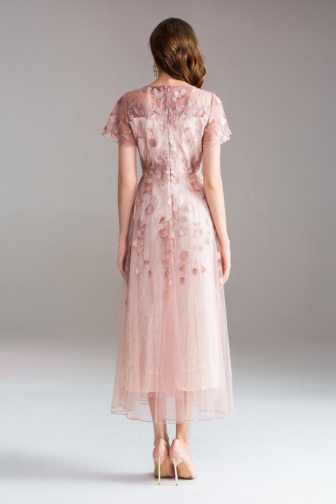 Lace Maxi Dress W/ Beads