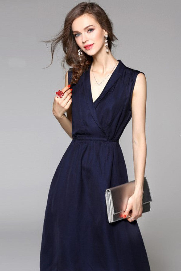 V-Neck A-Line Dress