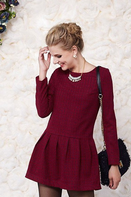 Plaid A-Line Mini Dress