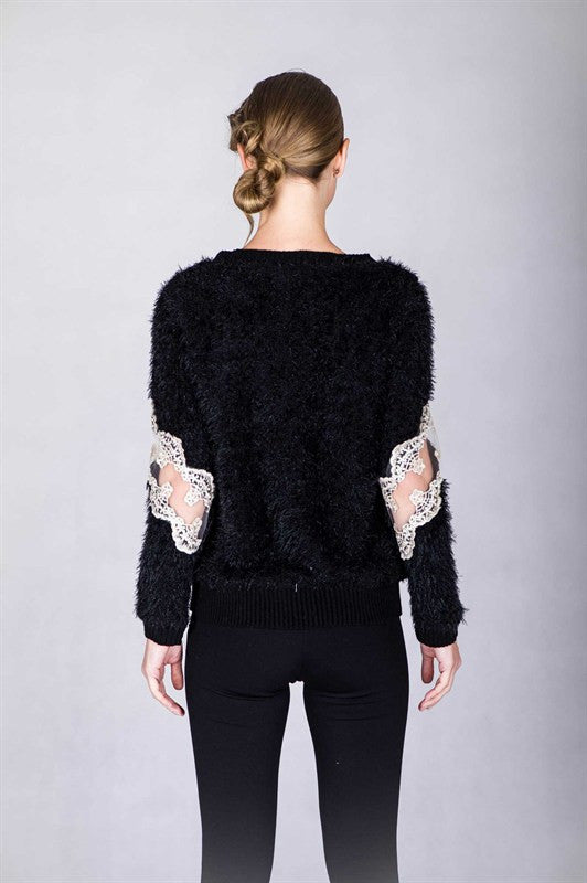 Furry Lace Sweater