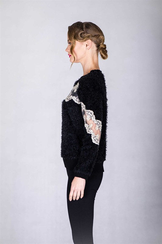 Furry Lace Sweater