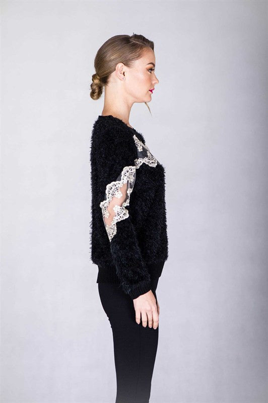 Furry Lace Sweater