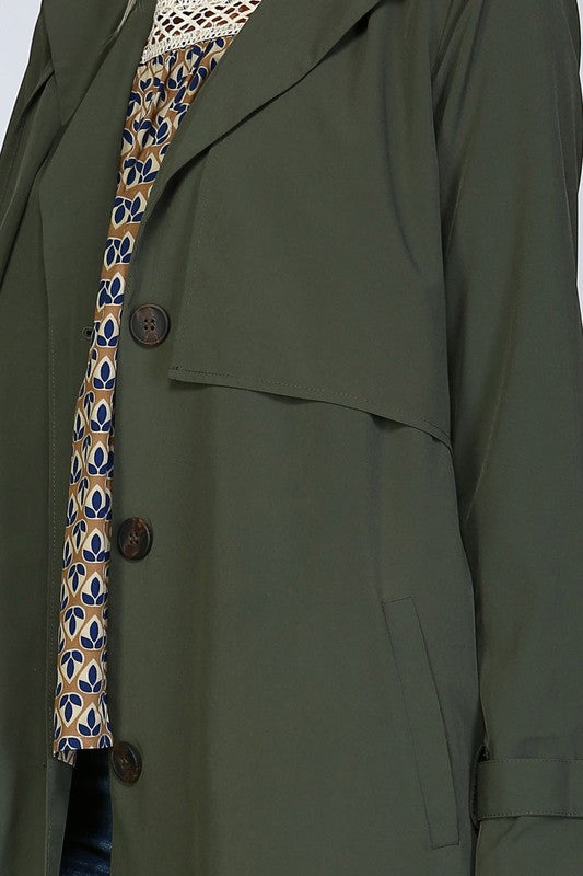 Single Breasted Trench Coat