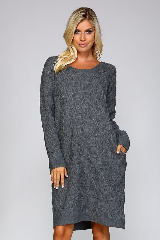 Pattern Sweater Dress