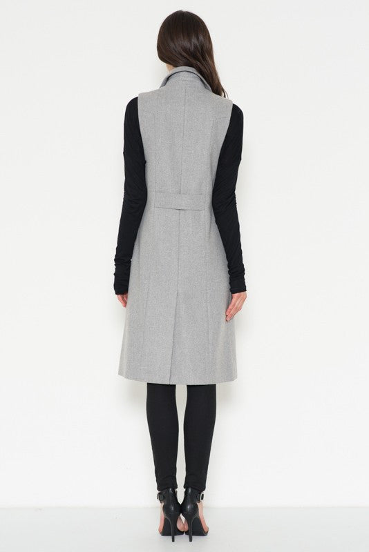 Maxi Trench Coat Vest