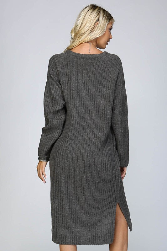 Chunky Ribbed Sweater Dress