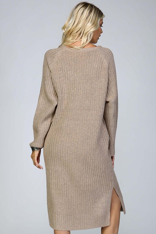 Chunky Ribbed Sweater Dress