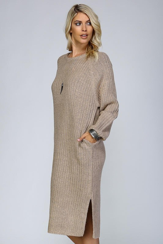 Chunky Ribbed Sweater Dress