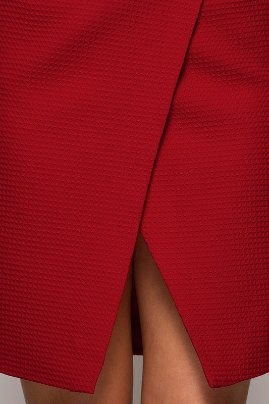 Pencil Skirt W/ Overlapping Front