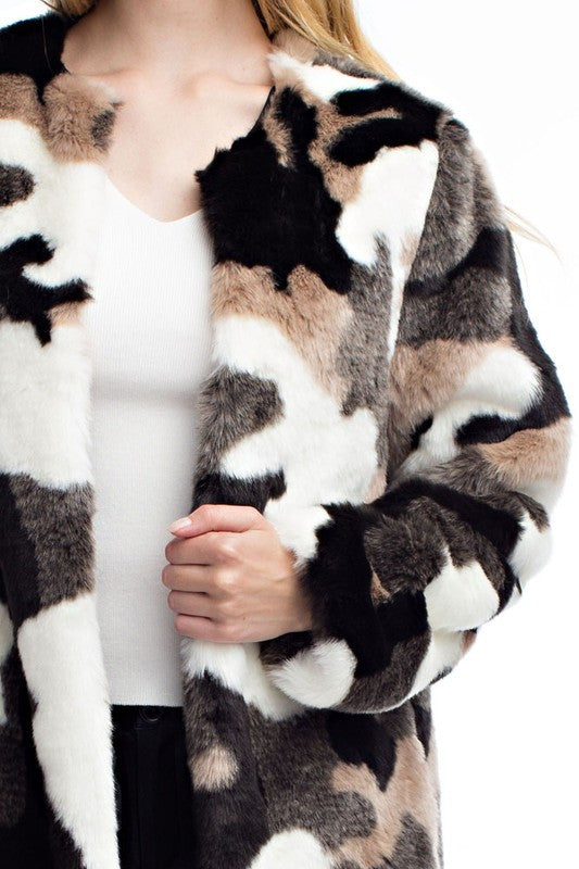 Faux Fur Long Coat