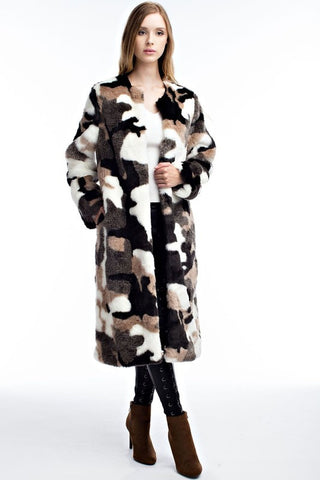 Faux Fur Long Coat