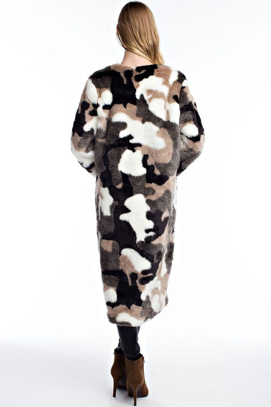 Faux Fur Long Coat