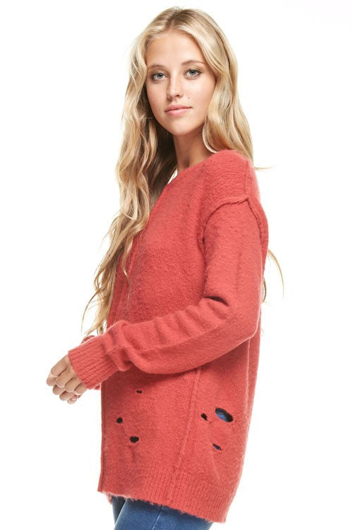 Fashion Sweater With Holes