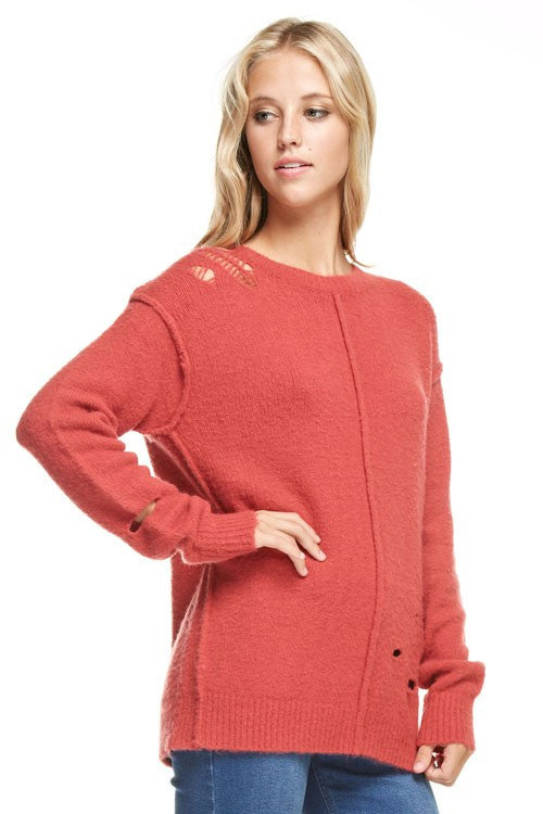 Fashion Sweater With Holes