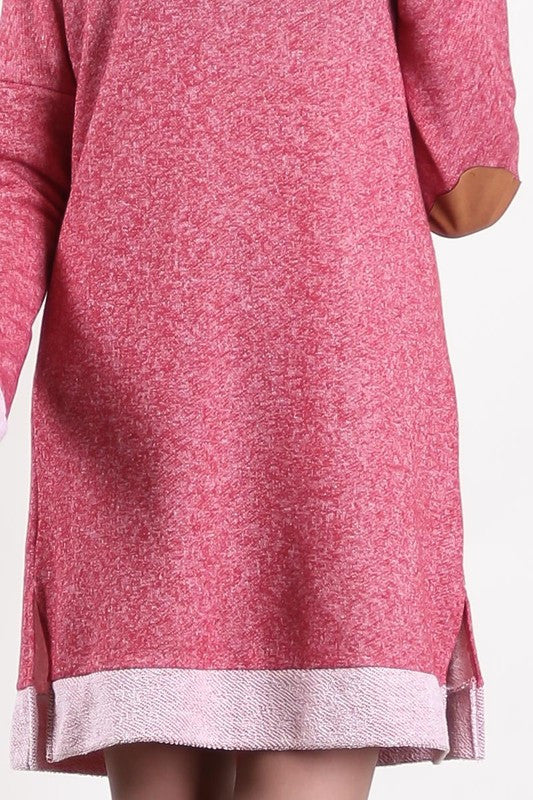 Cutout Detail Loose Fit Sweater Dress