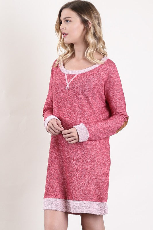 Cutout Detail Loose Fit Sweater Dress