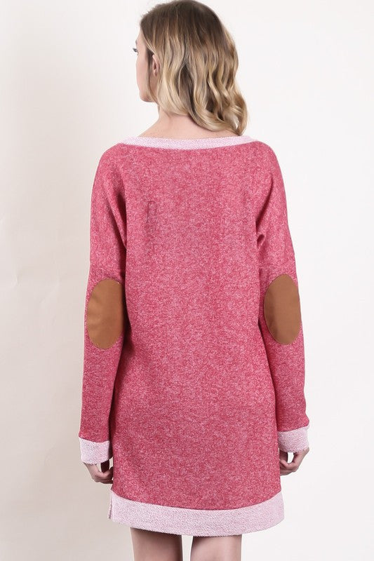 Cutout Detail Loose Fit Sweater Dress