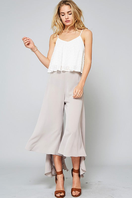 High Low Asymmetrical Crop Pant
