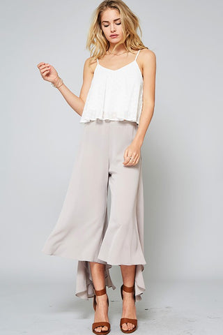 High Low Asymmetrical Crop Pant