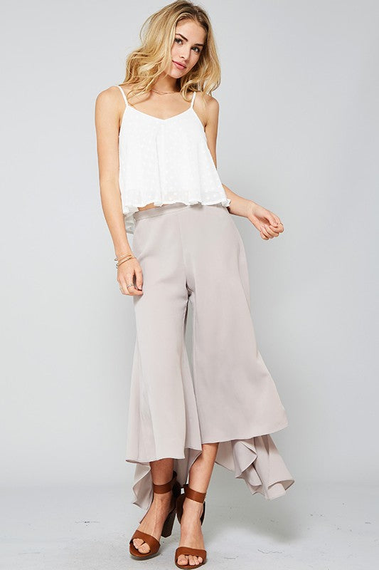 High Low Asymmetrical Crop Pant