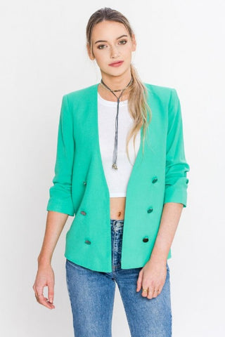 Open Blazer W/ Buttons