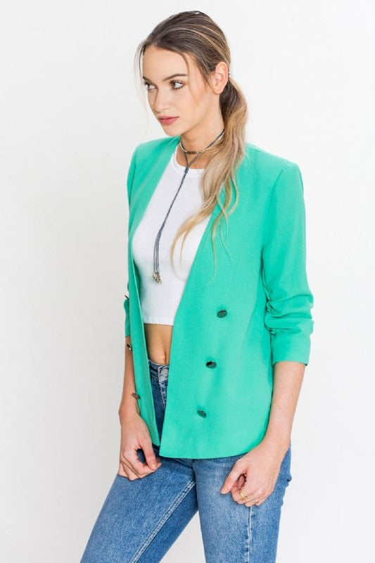 Open Blazer W/ Buttons